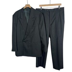 Mens TORRIANI Dark Grey 2 pc Suit Today's Man/Traditional Double Breasted 44R/39